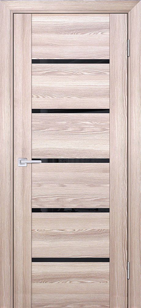 PSK-7 nanotex, ривьера крен-экрю 550*1900 стекло черный лакобель