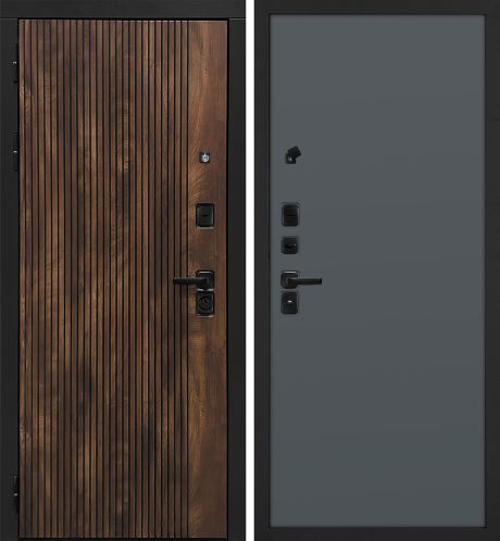 ДМ Лофт-1 муар черн,замкиKale,налич.ЧЕРН.ШАГР(Вертик.Дуб коньяк/гладкая, PP графит)  960ПР