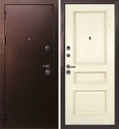 ДМ С-3 антик медь, замки Гардиан (металл гладкий /Фрейм-03 шпон Ясень бисквит,багет пат.кар.) 860 Л