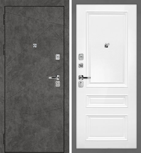 ДМ Урбан-127 муар серый Kale 252R/Border(Бетон темный ФЛ-127/Smalta-06 Ral9003 Белый )980 Л