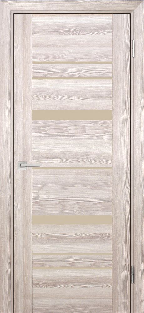 PSK-2 nanotex, ривьера крен-экрю 800*2000 стекло кремовый лакобель