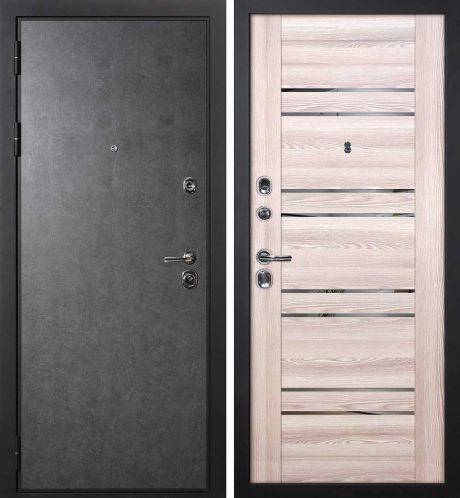 ДМ П-2/1 черн.муар Kale(ФП гладкая штукатурка графит/PSK-1 nanotex Ривьера крен-экрю зер.тон) 860 ПР