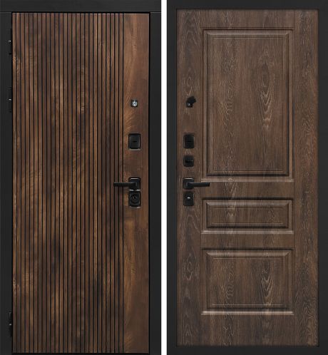 ДМ Лофт-1 муар черн,замкиKale,налич.ЧЕРН.ШАГР(Вертик.Дуб коньяк/Версаль-2 шале дуб корица) 960ПР