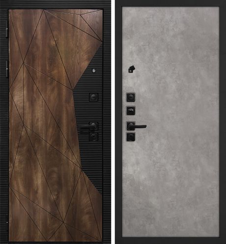 ДМ Лофт-2 шагр,черн,замкиKale(СБ101 Дуб коньяк,пат,кварц/гладкая, PP бетон ) 860ПР