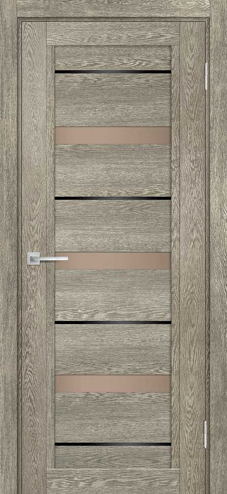 ТЕХНО-803 nanotex, гриджио 700*2000 стекло бронза сатинат, черный лакобель