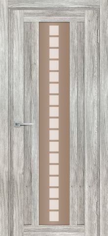PSL-16  nanotex, сан-ремо серый 800*2000 стекло сатинат бронза
