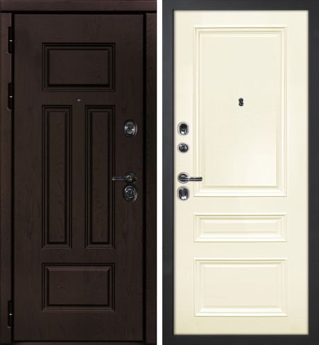 ДМ Э-2 шагрень черный, Cisa Blokator/Kale(ФП-6 дуб крафт./Smalta-06 эмаль Ral1013 Слон.кость ) 960ПР