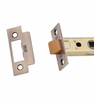 Защёлка межкомнатная BUSSARE L6-45 PLAST ANT.BRONZE (бронза, пластиковый язычок)