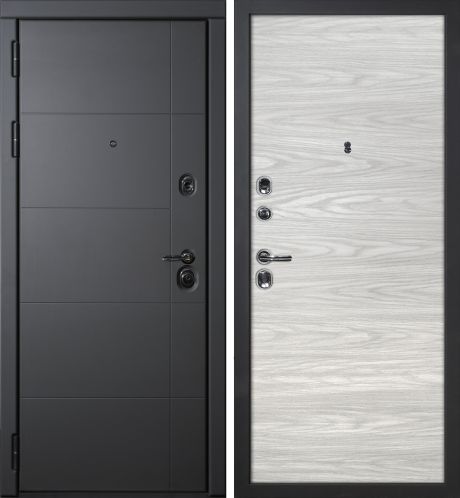 ДМ Э-1 серый муар, Mottura/Kale (ФП-10 серый софт/ гладкая PP дуб скай бежевый) 860 ПР