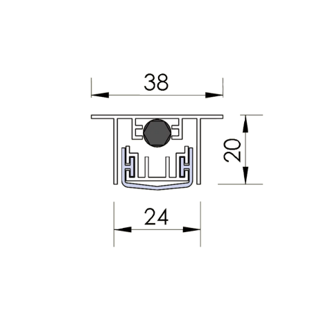 Порог автоматический AlD 3820 Premium L-1230мм