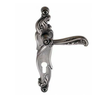 Ручка RIZO BL.SILVER (CL) (на планке под ключевой цилиндр, чернёное серебро)