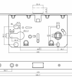 Защёлка магнитная под ключевой цилиндр LM 5212CL WH, белый матовый