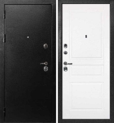 ДМ С-1 титан, замки Гардиан (металл гладкий / Smalta-01 эмаль Ral1013 Слоновая кость) 960 Л