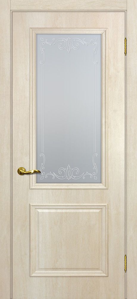 Верона-1 PVC дуб бриош ДО2000х900 стекло сатинат, контурный полимер бесцветный