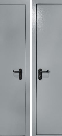 ДПМ 01 EI60, мет.1,2 мм., 880*2050 RAL7040 шагрень, ппж кл/верт, порог 14 мм, правая