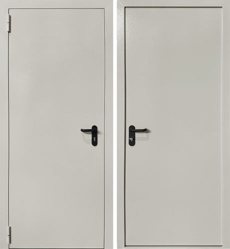ДПМ 01 EI60, мет.1,2 мм,  980*2050 RAL7035 шагрень, ппж кл/верт, порог 37 мм, правая
