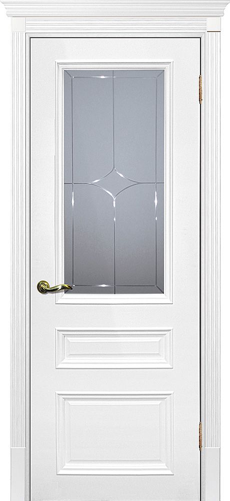 Smalta-06  ДО900*2000  Ral9010 Молочный, ст.матовое с гравировкой /Л/