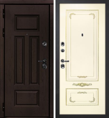 ДМ Э-2 шагрень черный,Cisa Blokator/Kale(ФП-6 дуб крафт/Smalta-09эмальRal1013Cлон.кос. пат.зол)960ПР