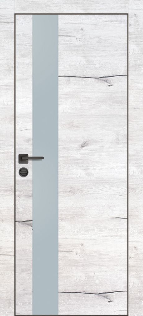 PX-10 PP дуб арктик, 550*1900 лунный мателак /врезка под петли и замок AGB/ черная кромка с 4-х ст