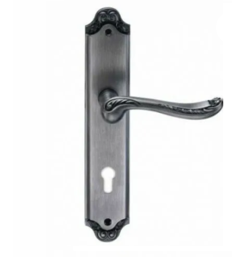 Ручка ACANTO BL.SILVER (CL) (на планке под ключевой цилиндр, чернёное серебро)