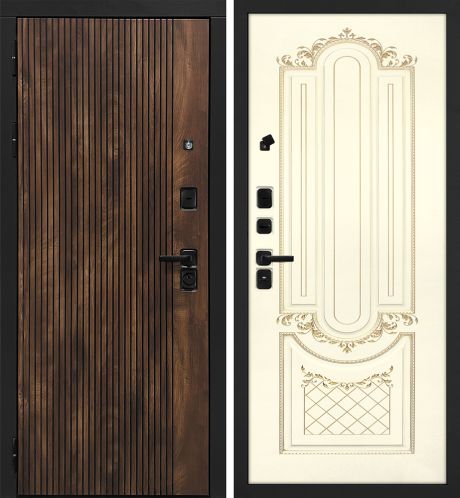 ДМ Лофт-1 муар черн,замкиKale,налич.ЧЕРН.ШАГР(Вертик.Дуб коньяк/Smalta-13Ral1013 Cл.к. пат.зол)960ПР