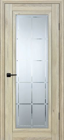PSC-35 "Classic" nanotex дуб молочный ДО2000х800 стекло сатинат худ.гравировка