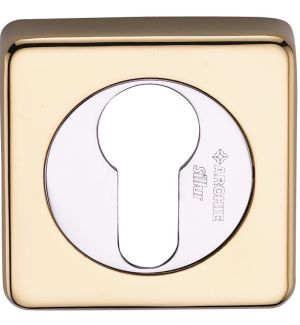 Накладка на ключевой цилиндр SILLUR CL-C P.GOLD (золото блестящее, квадратное основание)