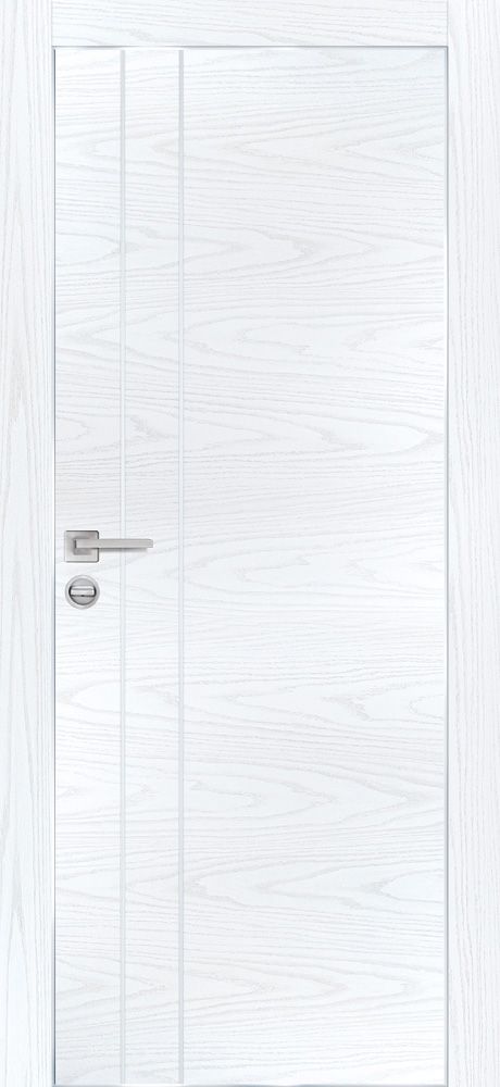 PX-14 PP дуб скай белый, 800*2000 молдинг /врезка под петли и замок AGB/ AL кромка с 4-х ст