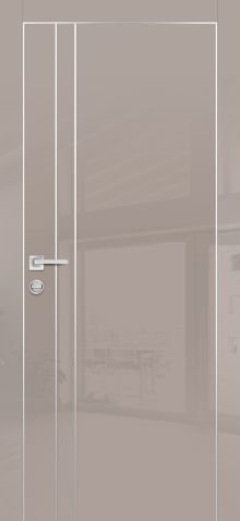 HGX-20 PET латте глянец, 900*2000 Al-молдинг 5мм/врезка под петли и замок AGB/ Al-кромка с 4-х сто