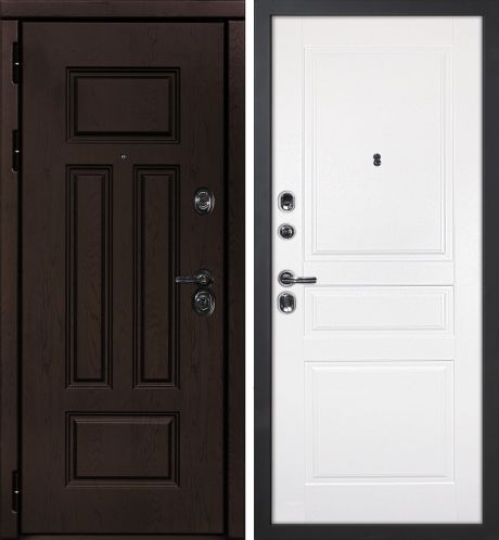 ДМ Э-2 шагрень черный, Cisa Blokator /Kale (ФП-6 дуб крафт./Smalta-01 эмаль Ral9003 Белый) 960 ПР