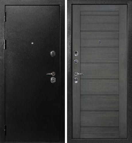 ДМ С-1 титан, замки Гардиан (металл гладкий/ ТЕХНО 708 nanotex грей) 960 Л