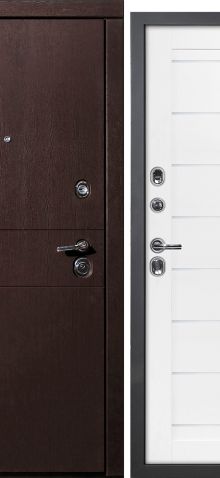 HGX-10 PET белый глянец, 900*2000 стекло черный мателак /врезка под петли и замок AGB/