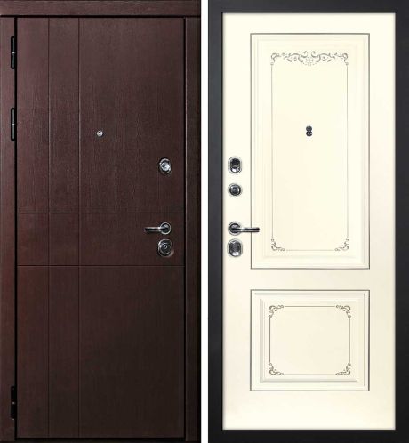 ДМ С-2 шагрень черный,замки Гардиан(ФП-1орех премиум/Smalta-14 эмальRal1013 Cл.кость пат.шамп) 860 Л