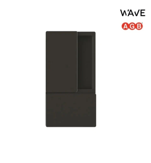 Ручка дверная AGB Wave Blind Slide, черный (для раздвижных дверей без запирания)