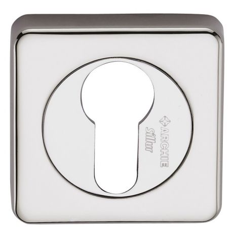 Накладка на ключевой цилиндр SILLUR CL-C P.CHROME (хром блестящий, квадратное основание)