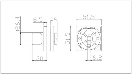 Завёртка сантехническая ADDEN BAU WC SQ-003 NICKEL (цвет НИКЕЛЬ)
