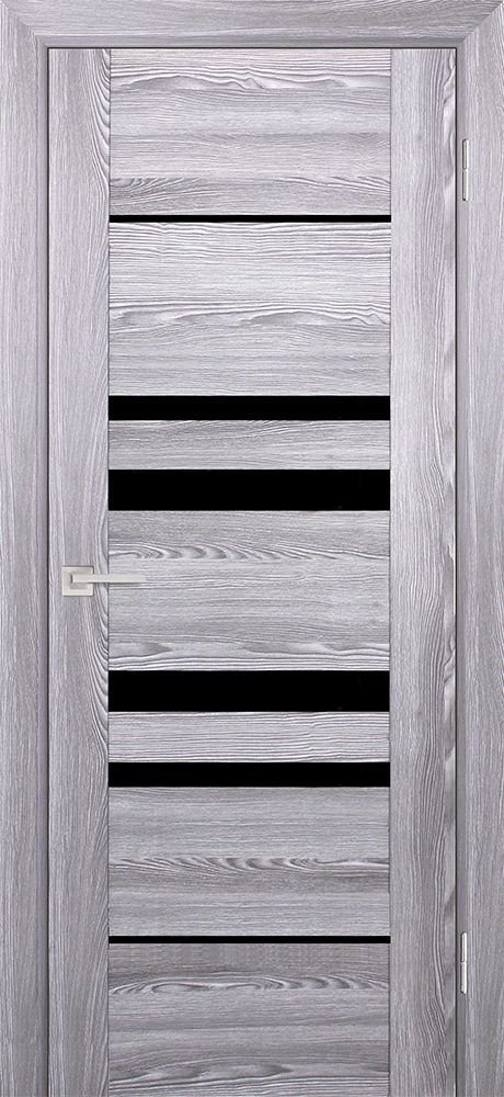 PSK-4 nanotex, ривьера грей 550*1900 стекло Черный лакобель