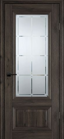 PSC-37 "Classic" nanotex дуб темный ДО2000х900 стекло сатинат