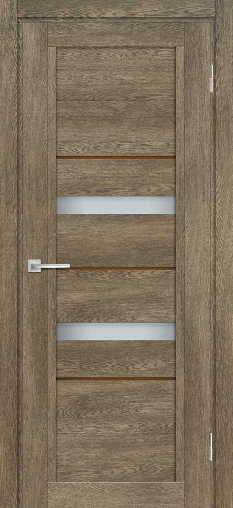 ТЕХНО-802 nanotex, бруно 700*2000 стекло белый сатинат, кофе лакобель