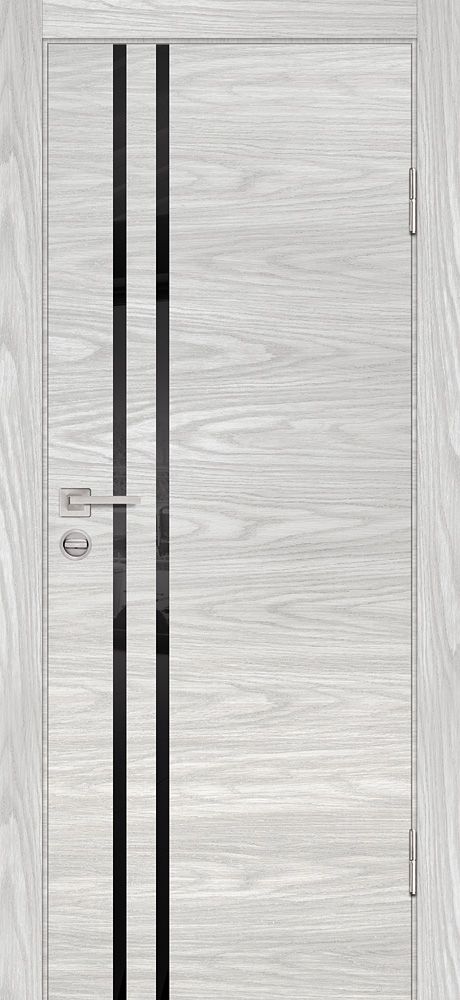 P-11 NEW PP дуб скай бежевый, 600*2000 стекло черный лакобель