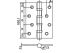 Универсальная петля врезная B020-C 100X75X2.5-4BB-1AC (медь)