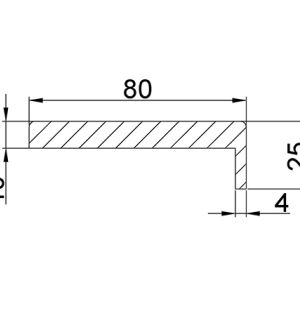 Наличник прямой PP, эшвайт мелинга 80*10*2150, телескоп