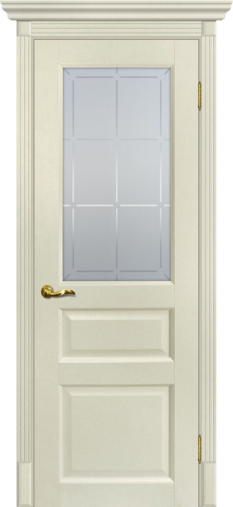 Тоскана-2 nanotex ваниль ДО2000х700 стекло с художественным рисунком "Решетка"