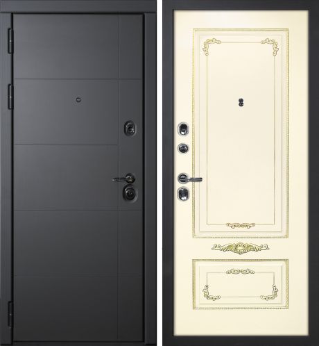 ДМ Э-1,серый муар,замки Mottura(ФП-10 серый софт/Smalta-09 эмаль Ral1013 Cлон.кость пат.золото)860ПР