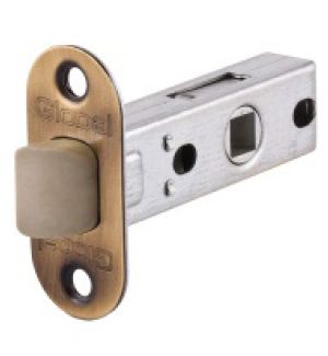 GLOBAL Защелка 8 (ов.планка) PVC- 45 АВ античная бронза,бесшумный