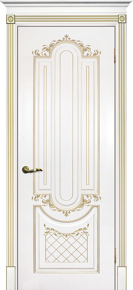 Smalta-13 ДГ 700*2000  Ral9003 Белый, патина золото /ИД/