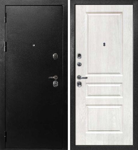 ДМ С-1 титан, замки Гардиан (металл гладкий/ Версаль-2 шале PVC дуб жемчужный) 860 Л