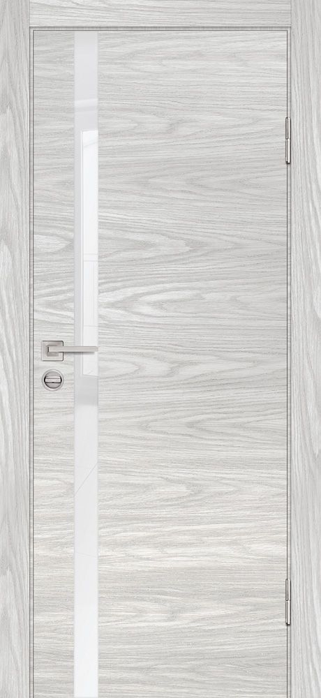 P-8 NEW PP дуб скай бежевый, 600*2000 стекло белоснежный лакобель