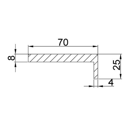 Наличник прямой МДФ nanotex чиаро гриджио 70*8*2150, телескоп