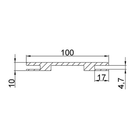 Добор ТЕХНО эмалит белоснежный 100*10*2070, телескоп